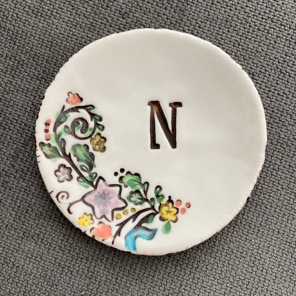 Anthropologie jewelry dish - Letter “N”